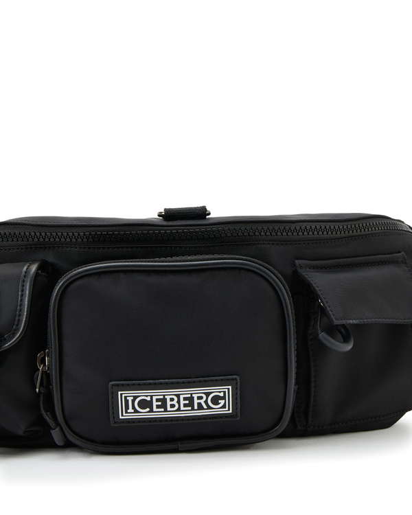 Black bum bag with logo - Iceberg - Official Website