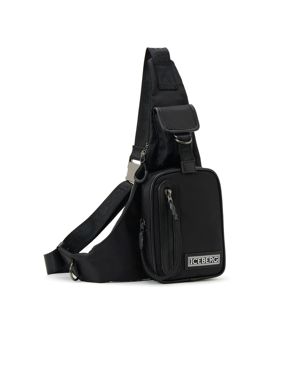 Black crossbody bag with pockets - Iceberg - Official Website