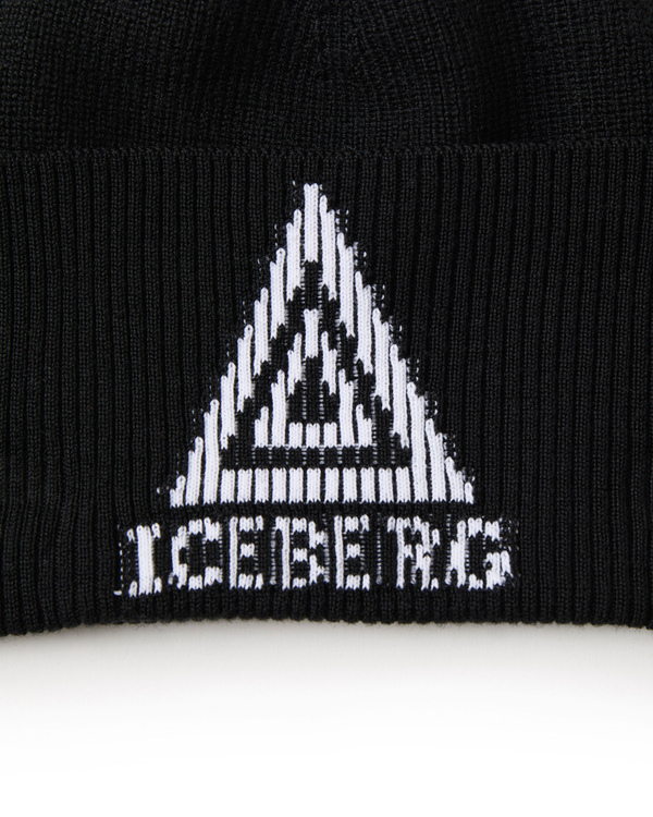 Iceberg triangle logo black beanie - Iceberg - Official Website