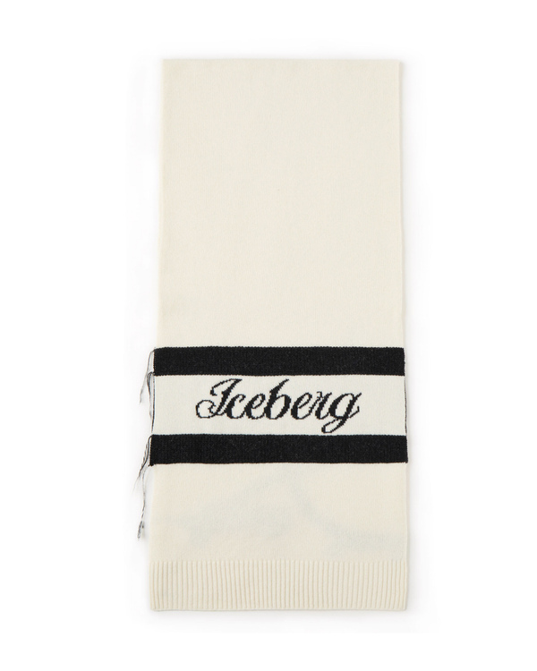 Monochrome scarf with logo - Iceberg - Official Website