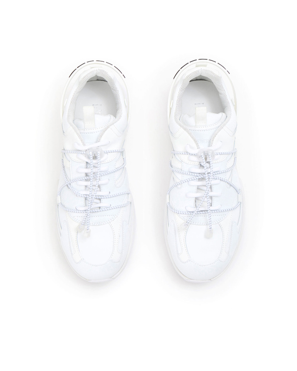 Sneaker bianco ottico con doppia allacciatura e strap posteriore con logo - Iceberg - Official Website