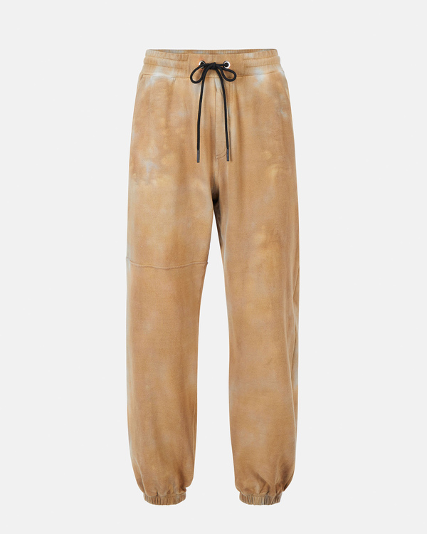 Men's embroidered beige KAILAND O. MORRIS cloud-effect dyed joggers - Iceberg - Official Website