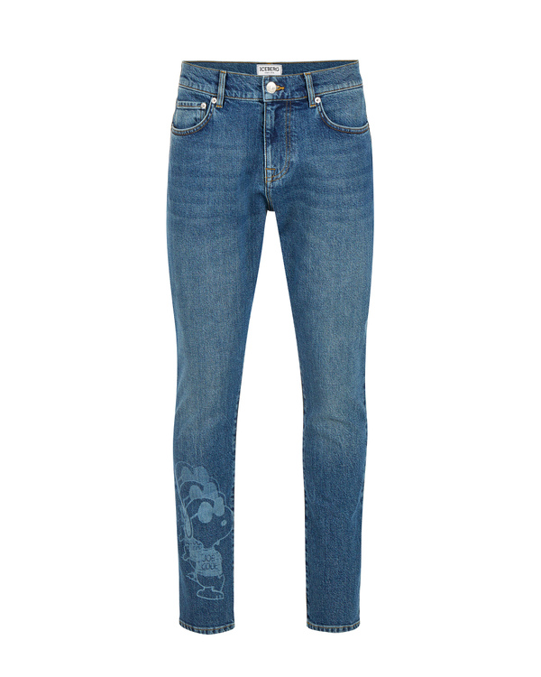 Men's blue original slim fit jeans - Iceberg - Official Website