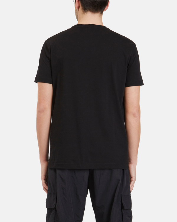 Men's black regular fit T-Shirt with embossed Iceberg Symbol - Iceberg - Official Website