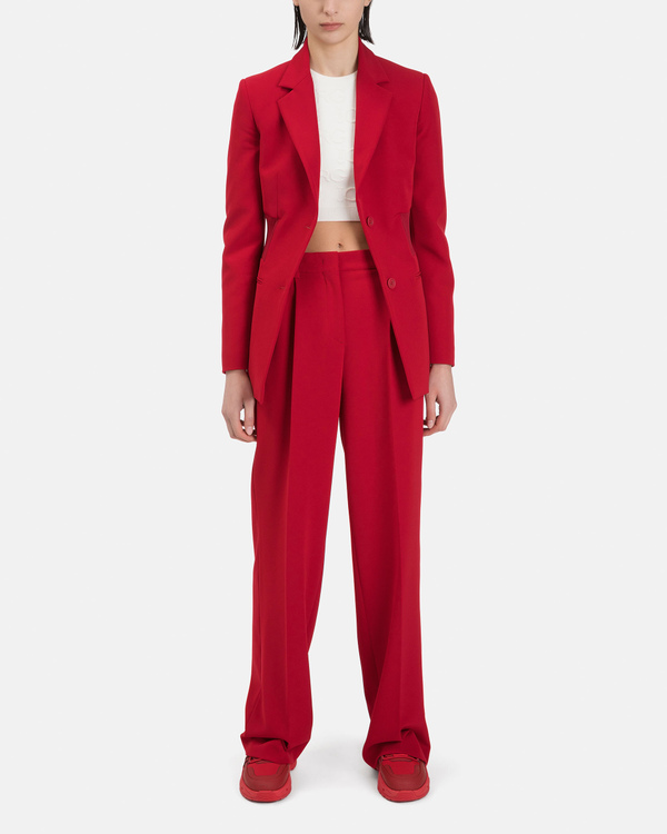 Women's dark red wide-leg trousers - Iceberg - Official Website
