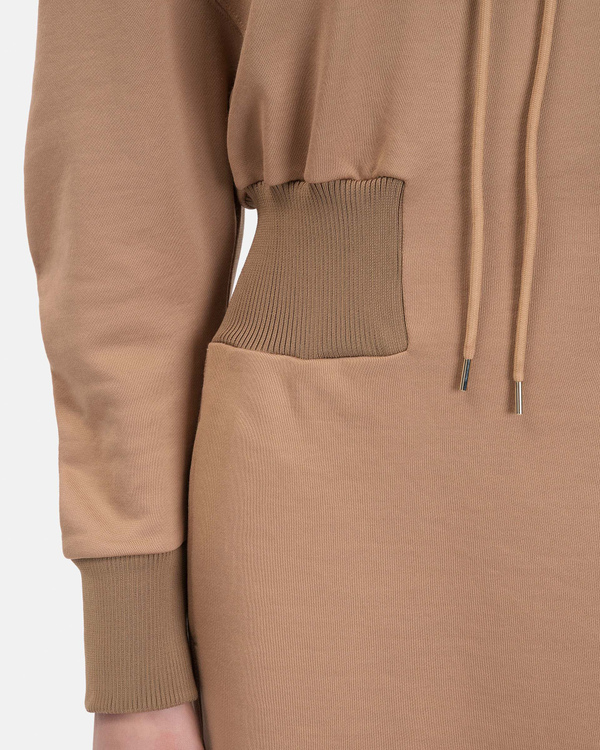 Women's camel fleece hoodie dress - Iceberg - Official Website
