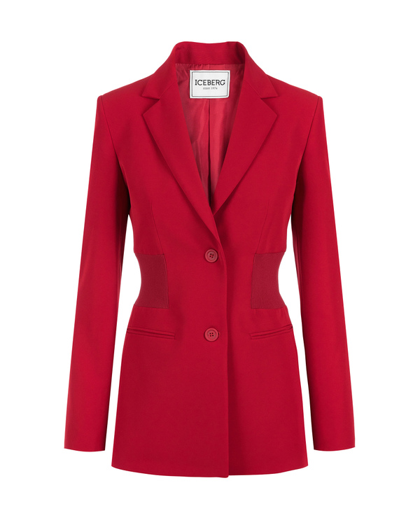 Women's dark red jacket in technical cady - Iceberg - Official Website
