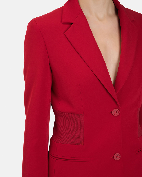 Women's dark red jacket in technical cady - Iceberg - Official Website