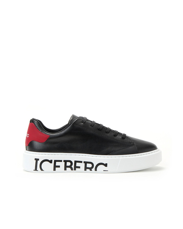 Sneaker nere in pelle con logo - Iceberg - Official Website
