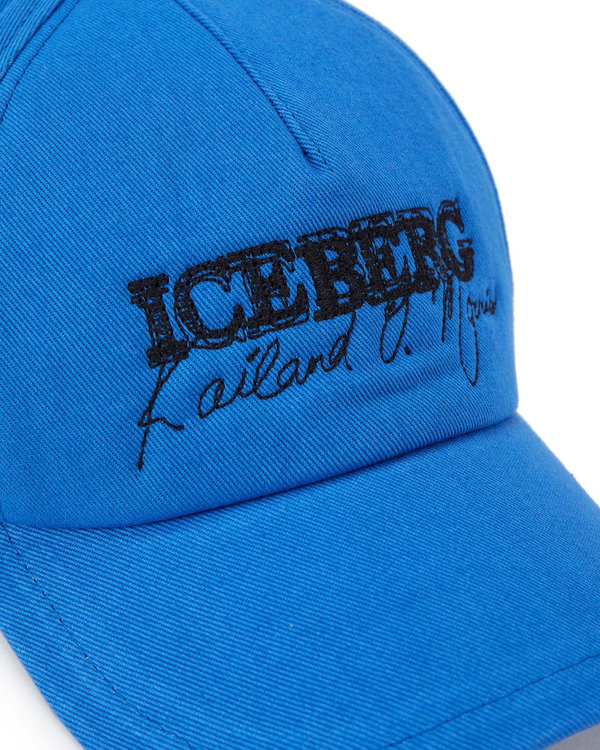 Men's blue KAILAND O. MORRIS baseball cap with embroidered logo - Iceberg - Official Website
