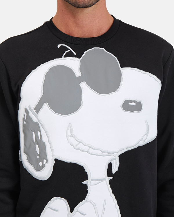 Men's round-neck sweatshirt with "Snoopy" motif and raised Iceberg logo - Iceberg - Official Website