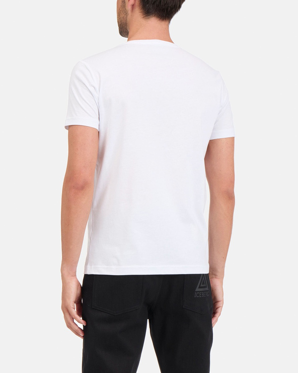 T-shirt bianco ottico uomo con grafica "Snoopy " stampata sul davanti - Iceberg - Official Website