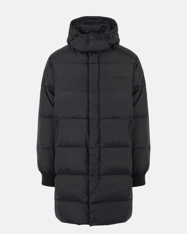 Men's nylon goose down jacket with zip front and logo - Iceberg - Official Website