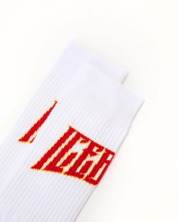 Carry over stretch cotton-blend socks with contrasting logo - Iceberg - Official Website