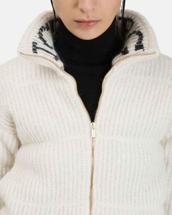 Women's cream mohair knit jacket - Iceberg - Official Website