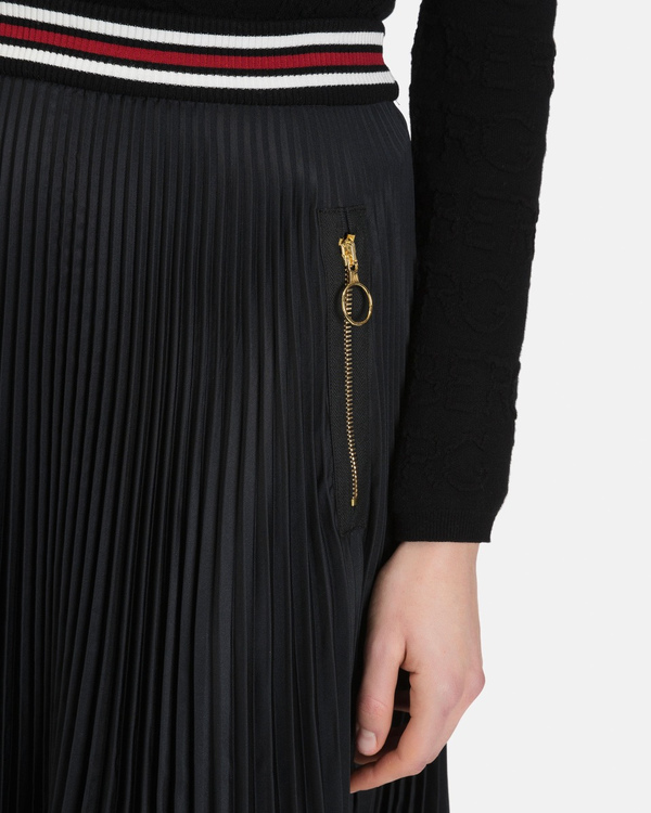 Women's black midi skirt in nylon taffeta - Iceberg - Official Website