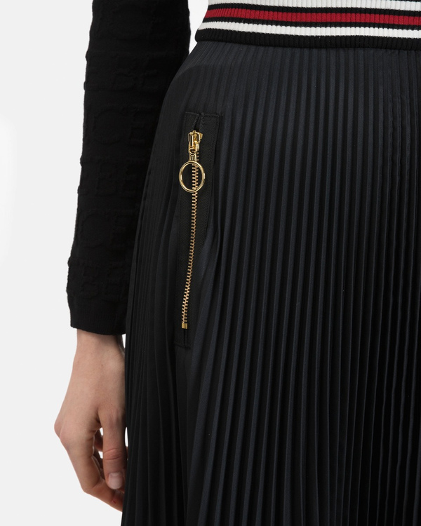 Women's black midi skirt in nylon taffeta - Iceberg - Official Website