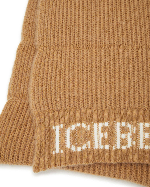Women's knit biscuit scarf with logo - Iceberg - Official Website