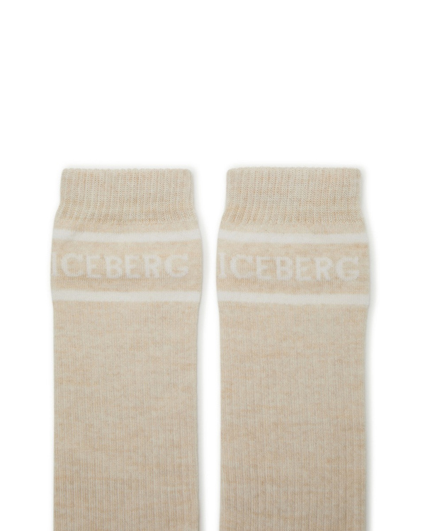 Women's powder pink wool socks - Iceberg - Official Website
