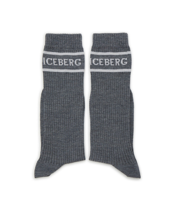 Women's grey wool socks - Iceberg - Official Website
