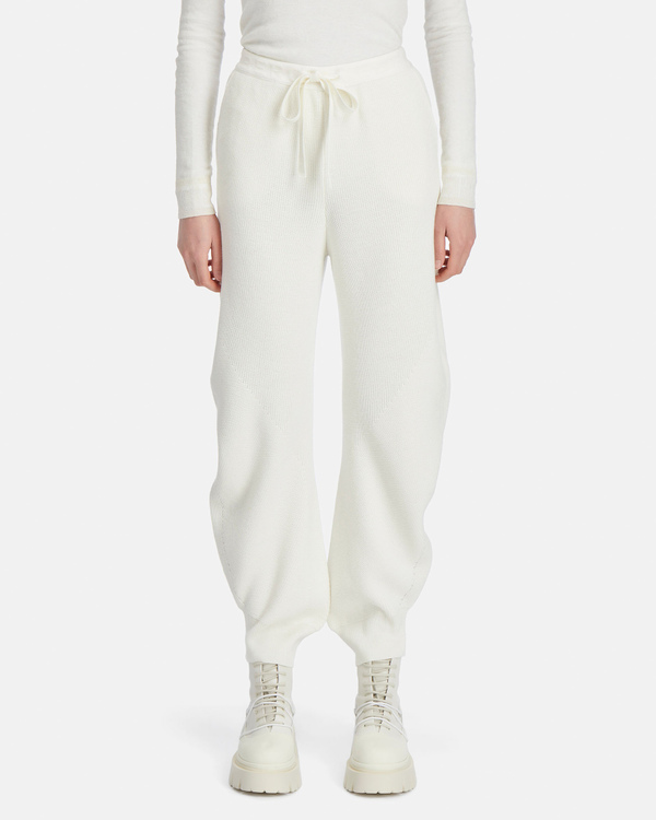 Women's white wool wide-leg trousers - Iceberg - Official Website