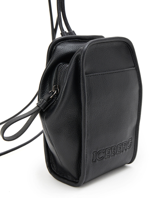 Black smartphone bag with logo - Iceberg - Official Website