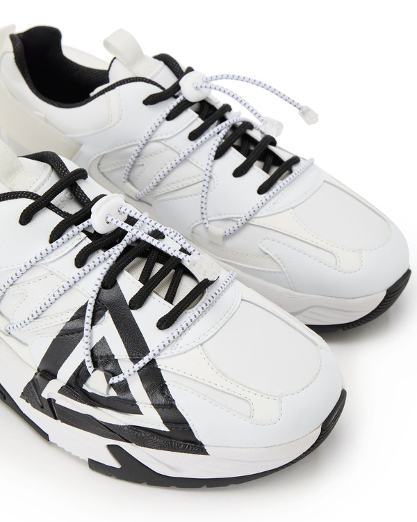 Men's triangle logo Kakkoi white sneakers - Iceberg - Official Website