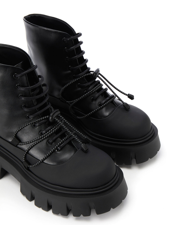 Women's Sun black combat boots - Iceberg - Official Website