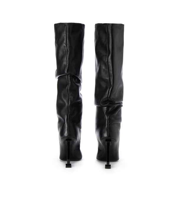 Black square base heeled boots - Iceberg - Official Website