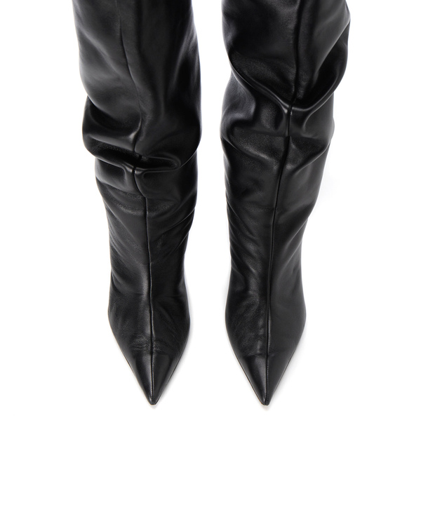 Black square base heeled boots - Iceberg - Official Website