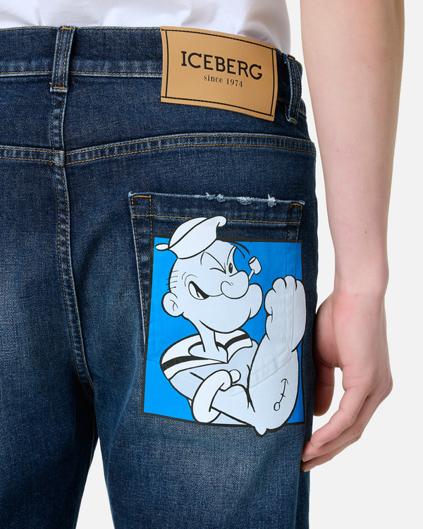 Popeye pocket denim jeans - Iceberg - Official Website