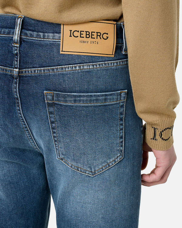 Pantalone denim patch Popeye - Iceberg - Official Website