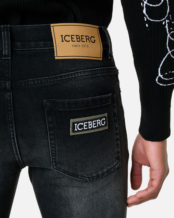 Five-pocket skinny denim jeans - Iceberg - Official Website