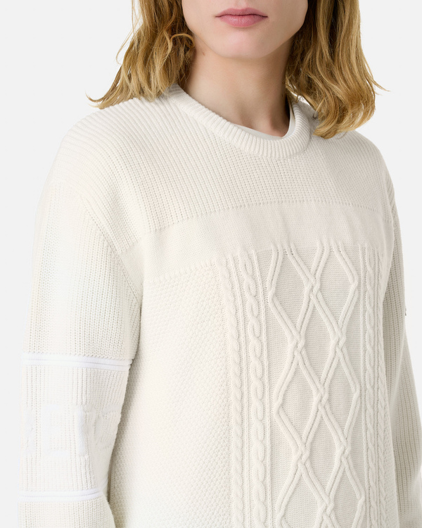 White crew neck sweater - Iceberg - Official Website