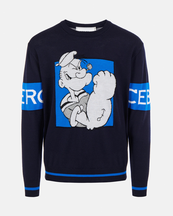 Popeye merino wool sweater - Iceberg - Official Website