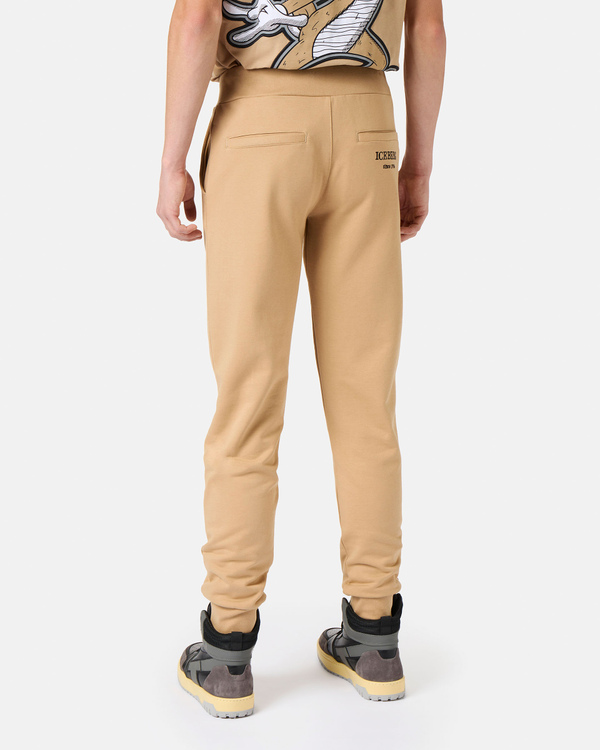 Beige joggers with heritage logo - Iceberg - Official Website