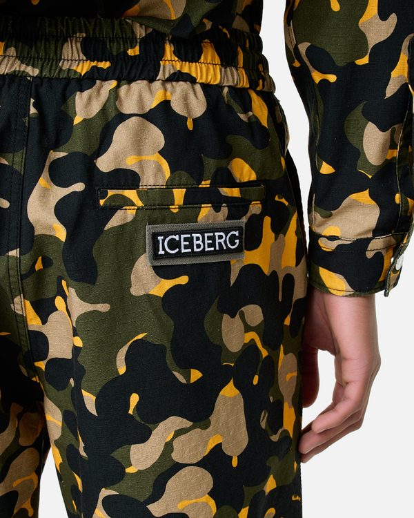 Pantalone coulisse camouflage - Iceberg - Official Website