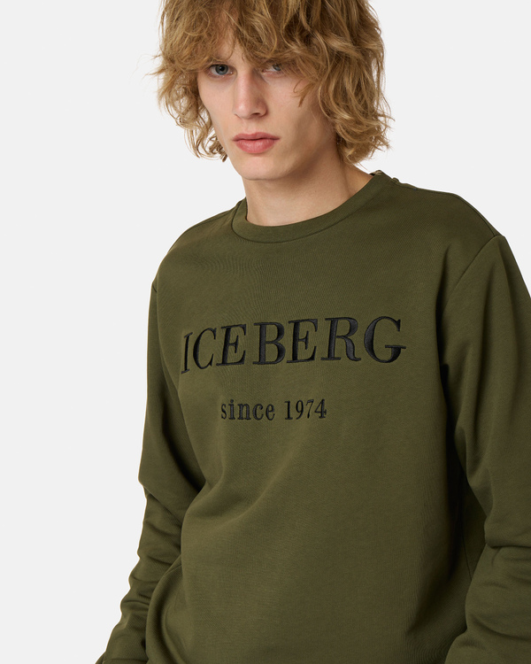 Heritage logo sage sweatshirt - Iceberg - Official Website