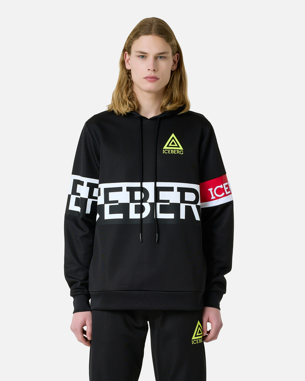 Logo inlay hooded sweatshirt - Iceberg - Official Website