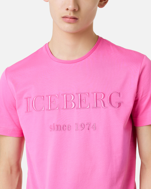 T-shirt fucsia logo heritage - Iceberg - Official Website
