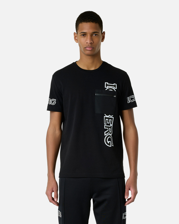 Black T-shirt with pocket - Iceberg - Official Website