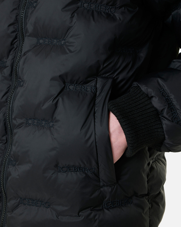 Nylon padded black jacket - Iceberg - Official Website
