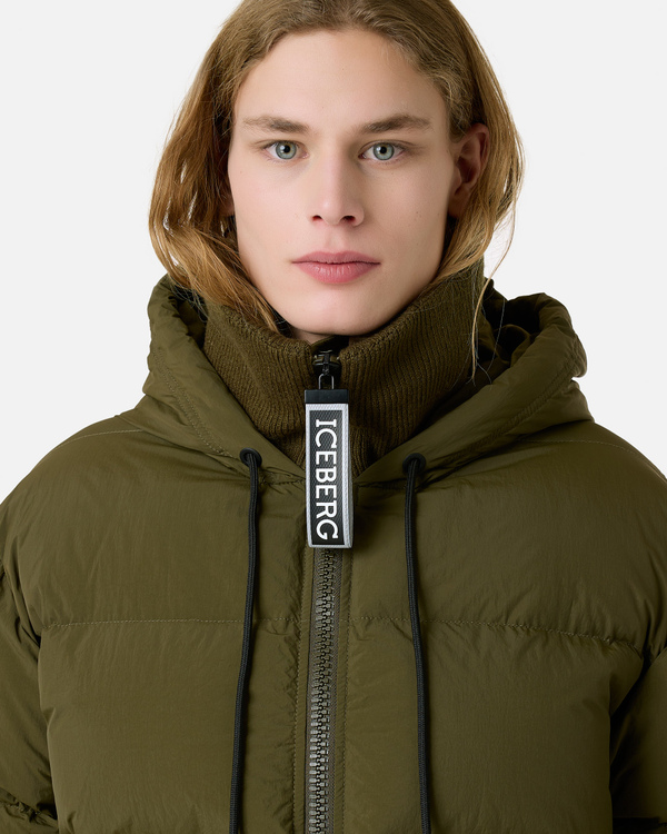 Down jacket with logo cuffs - Iceberg - Official Website
