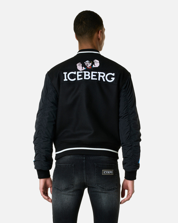 Bomber nero patch Popeye - Iceberg - Official Website
