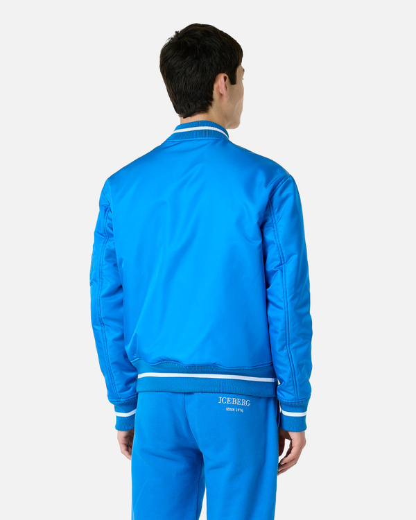 Heritage logo blue bomber jacket - Iceberg - Official Website