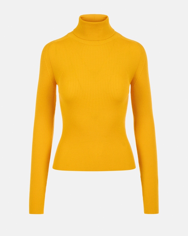Yellow merino turtle neck sweater - Iceberg - Official Website