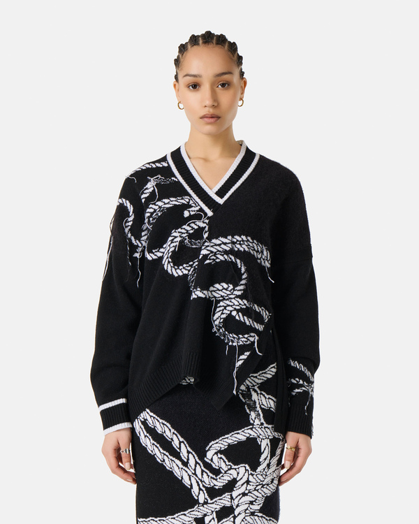 Ropes V-neck sweater - Iceberg - Official Website