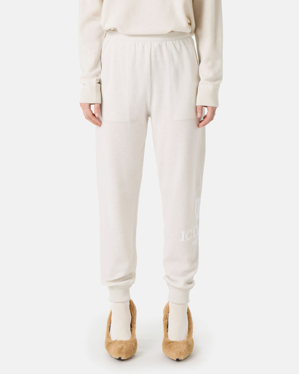 White jogging pants with heritage logo - Iceberg - Official Website