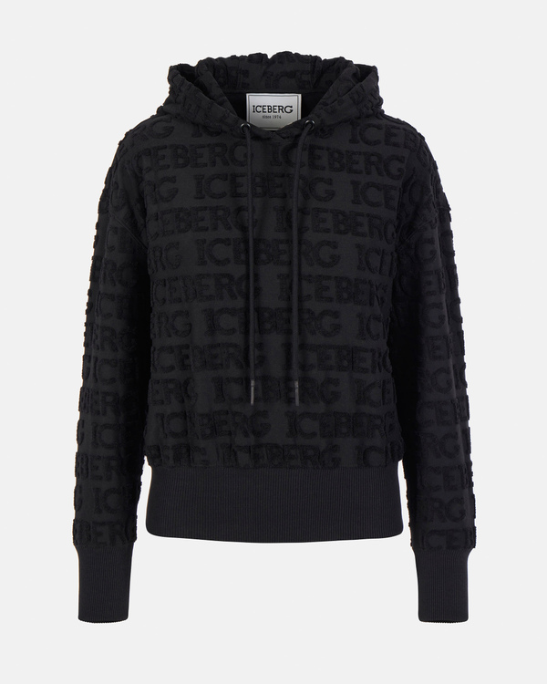 Cropped hoodie with logo - Iceberg - Official Website
