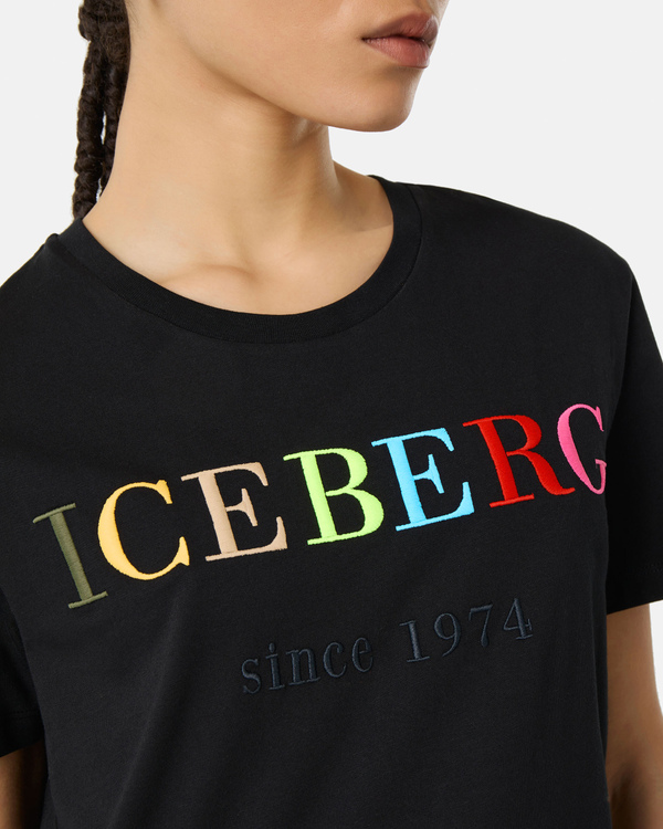 Oversized T-shirt with heritage logo - Iceberg - Official Website